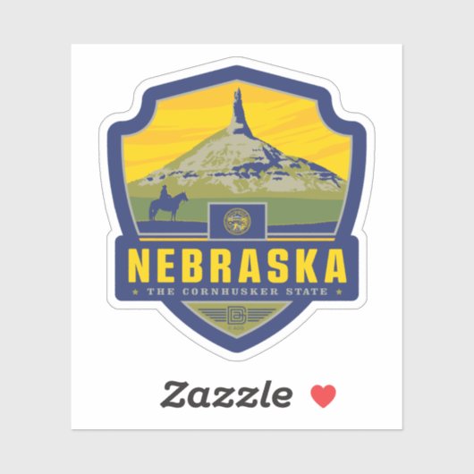 Sticker Fierté de l'État | Nebraska (Feuille)
