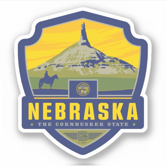 Sticker Fierté de l'État | Nebraska (Devant)