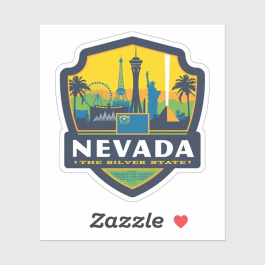 Sticker Fierté de l'État | Nevada (Feuille)