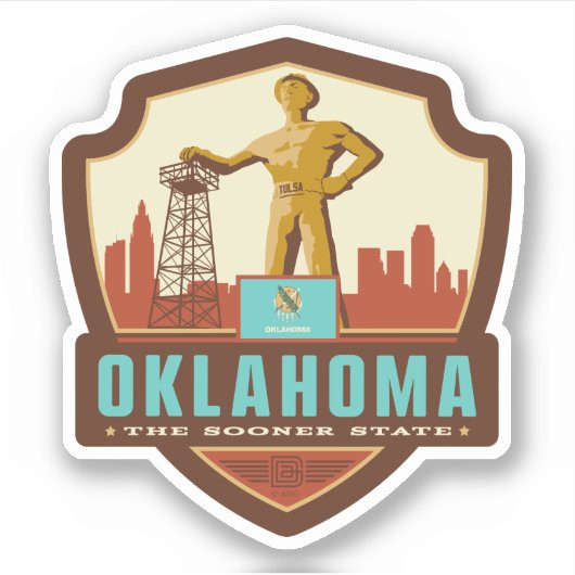 Sticker Fierté de l'État | Oklahoma (Devant)