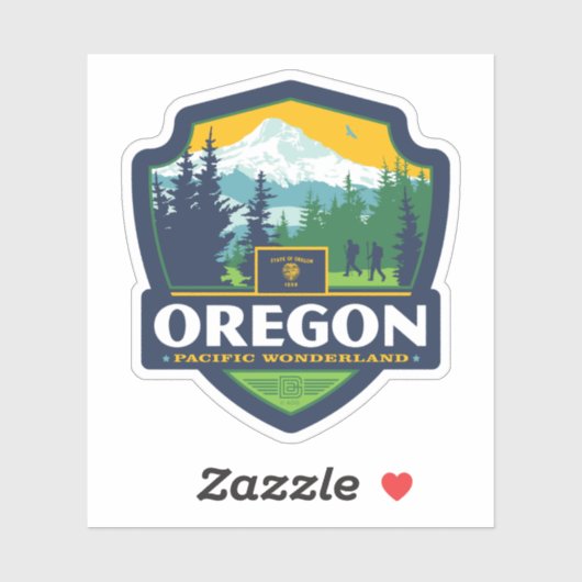 Sticker Fierté de l'État | Oregon (Feuille)