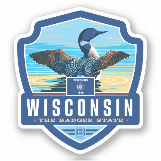 Sticker Fierté de l'État | Wisconsin (Devant)
