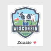 Sticker Fierté de l'État | Wisconsin 2 (Feuille)