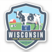 Sticker Fierté de l'État | Wisconsin 2 (Devant)