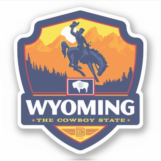 Sticker Fierté de l'État | Wyoming (Devant)