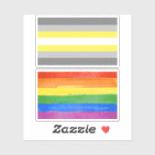 Sticker Fierté demigenre (Feuille)