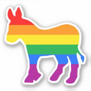 Sticker Fierté démocrate LGBTQ