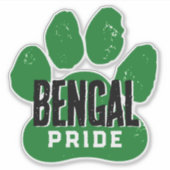 Sticker Fierté d'empreinte verte et noire (Devant)