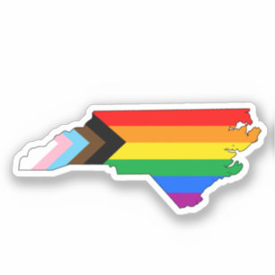 Sticker Fierté d'État de Caroline du Nord LGBTQ Progress P