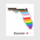 Sticker Fierté du progrès de Floride (Feuille)