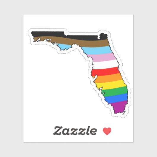 Sticker Fierté du progrès de Floride (Feuille)