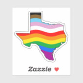 Sticker Fierté du progrès du Texas (Feuille)