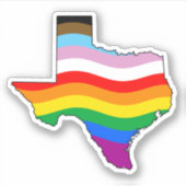 Sticker Fierté du progrès du Texas (Devant)