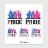 Sticker Fierté ensemble bisexuelle (Feuille)