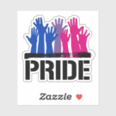 Sticker Fierté ensemble bisexuelle (Feuille)