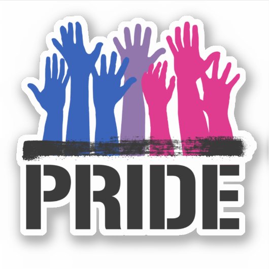 Sticker Fierté ensemble bisexuelle (Devant)