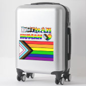 Sticker Fierté et soutien du drapeau LGBTQIA+ (Sur valise)