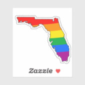 Sticker Fierté gay de Floride (Feuille)