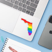 Sticker Fierté gay de Floride (Ordinateur portable avec iPhone)
