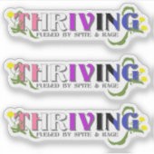 Sticker Fierté Genderfluide prospère (Devant)