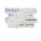 Sticker Fierté genderqueer - (Devant)