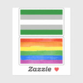 Sticker Fierté grise romantique (Feuille)