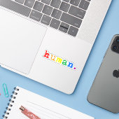 Sticker Fierté humaine (Ordinateur portable avec iPhone)