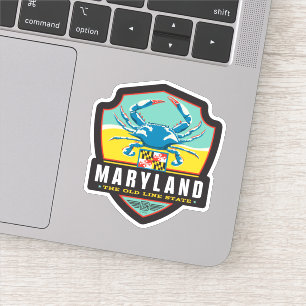 Sticker Fierté le Maryland d'état