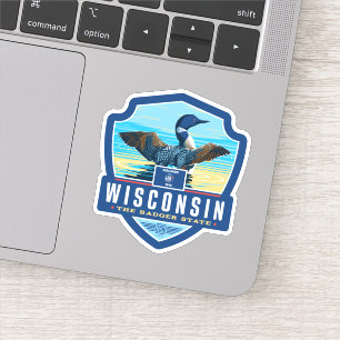 Sticker Fierté le Wisconsin d'état
