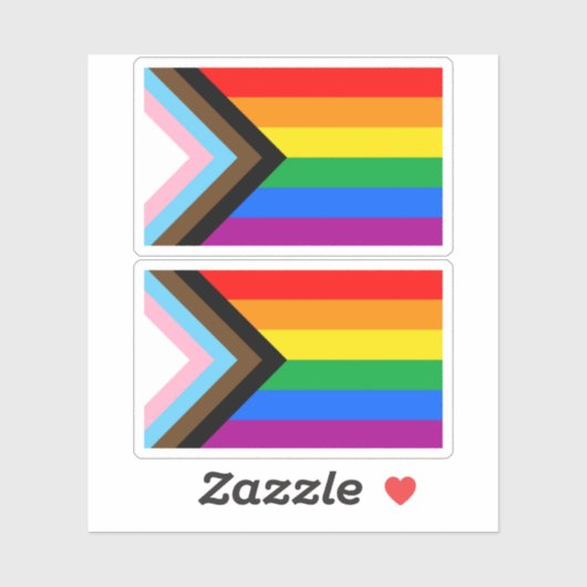 Sticker FIERTÉ LGBT (Progress Pride) (Feuille)