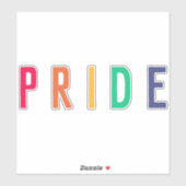 Sticker fierté | LGBTQ Gay Rainbow moderne (Feuille)