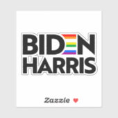 Sticker Fierté LGBTQ pour Biden Harris (Feuille)