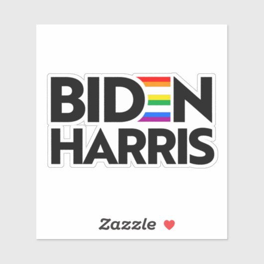 Sticker Fierté LGBTQ pour Biden Harris (Feuille)
