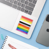 Sticker Fierté Lithsexuelle (Ordinateur portable avec iPhone)