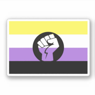 Sticker Fierté non binaire