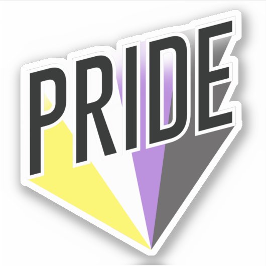 Sticker Fierté non binaire éclatée (Devant)