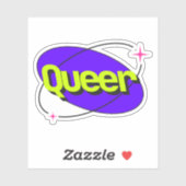 Sticker Fierté queer Y2K (Feuille)