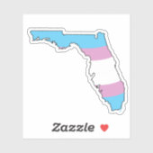 Sticker Fierté trans de Floride (Feuille)