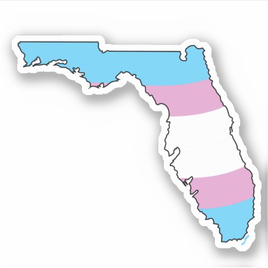 Sticker Fierté trans de Floride (Devant)
