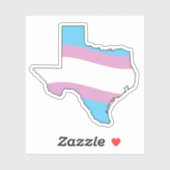 Sticker Fierté trans du Texas (Feuille)