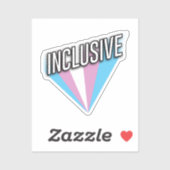 Sticker Fierté Trans - Inclusif (Feuille)