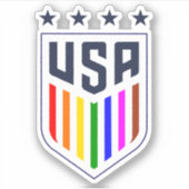 STICKER FIERTÉ USWNT - FANS LGBTQ FLAG (Devant)