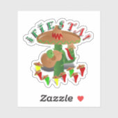 Sticker Fiesta Cactus Cinco de Mayo (Feuille)