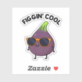 Sticker Figgin Cool Funny Fig Aliment Pun (Feuille)