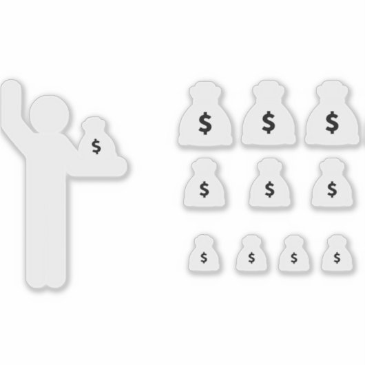 Sticker Figure $ (Devant)