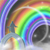 Sticker Figure de mystère au Stargate interdimensionnel (Devant)