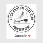 Sticker Figure Patinage Icône Patinage de glace Autocollan (Feuille)