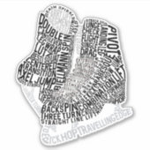 Sticker Figure Patinage Word Art Patinage sur glace (Devant)