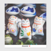 Sticker figurines de chats à Beckoning (Feuille)