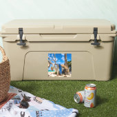 Sticker Filets de pêche séchant sur la plage (Glacière)